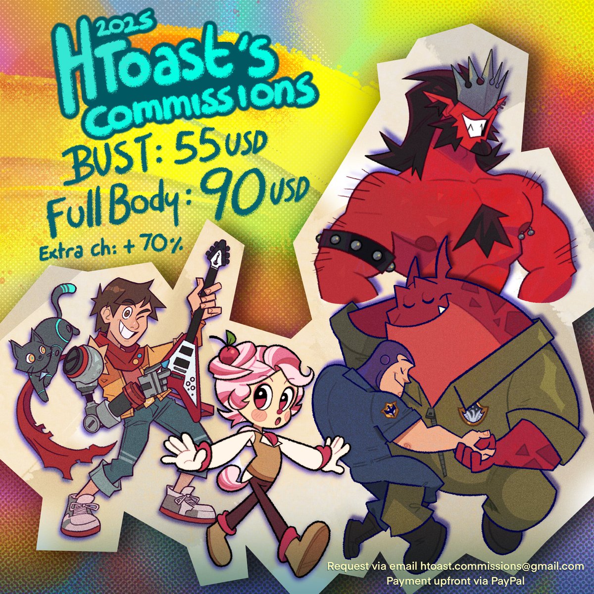 Post Valentines slots are open! If you’re still interested in the Valentines’ YCHs but don’t particularly care to get them by tomorrow I’m opening a small number of slots for those as well as regular fully customized illustrations!