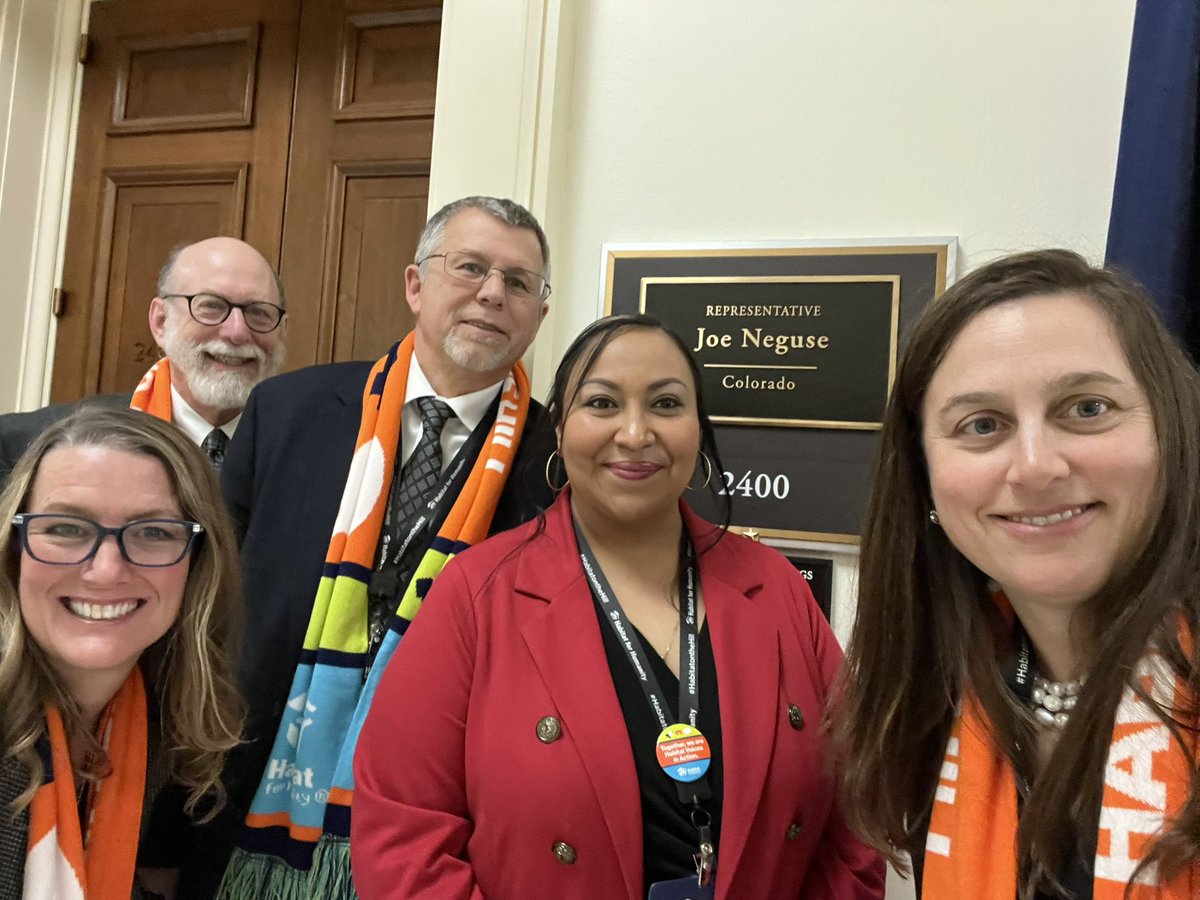HabitatVail's tweet photo. 48 hours in DC! What an honor to be among nearly 500 advocates from across the country urging members of congress to make homeownership attainable for more Americans.  #Habitatonthehill @SenatorBennet @SenatorHick @RepJoeNeguse @HabitatColorado @HabitatVoices @Habitat_org https://t.co/LkvNxNxGSy