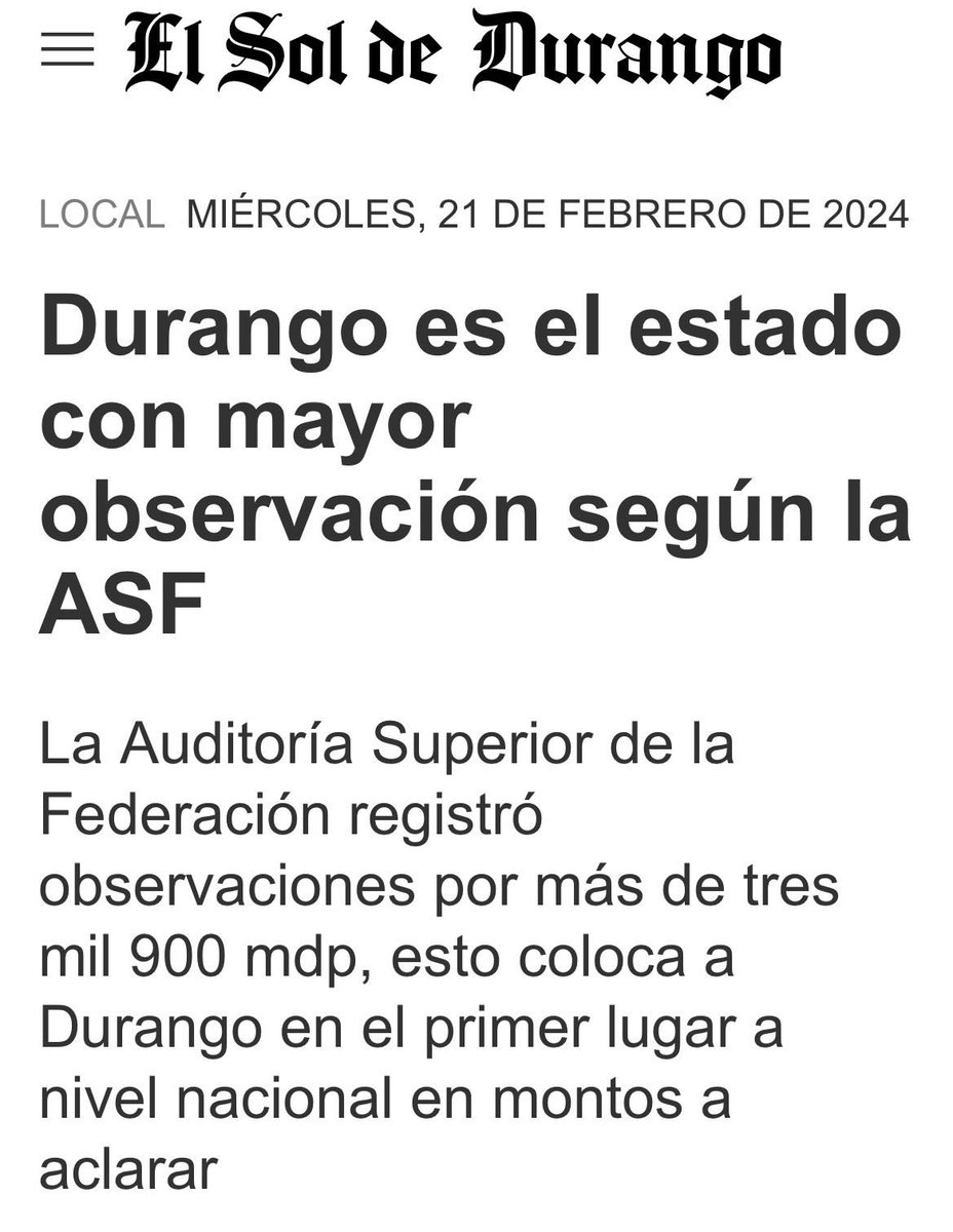 Grave el reporte de la Auditoría Superior de la Federación.Otro primer lugar negativo.
haga sus apuestas : quiénes  de los funcionarios de Esteban son firmes candidatos de ir al bote por corruptos en el 7mo. año del sexenio.El vicegobernador operador de los moches:EGA. Hay más.