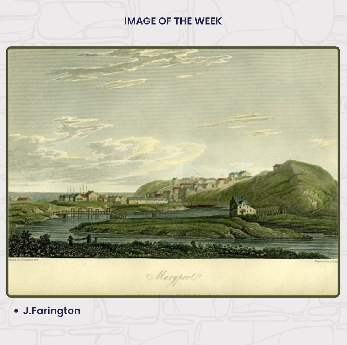 This week’s Image of the week is J. Farington engraving of Maryport. 

⬇️See below and find out more at… 
cumbriacountyhistory.org.uk/sites/default/…