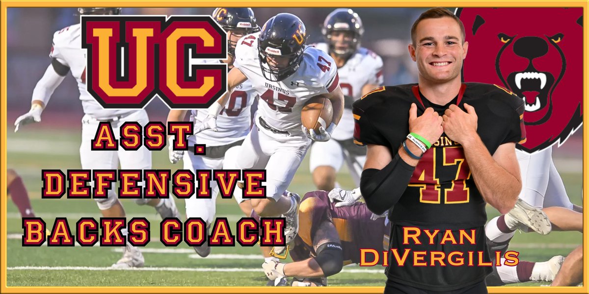Welcome <a href="/CoachDiVergilis/">Ryan DiVergilis</a> back to the program as the Assistant Defensive Backs Coach! Ryan is a 4x All-Centennial Defensive back, 2024 <a href="/d3football/">D3football.com</a> 1st Team All-Region, PhillySida Academic All-Area, and CSC Academic All-District Team!