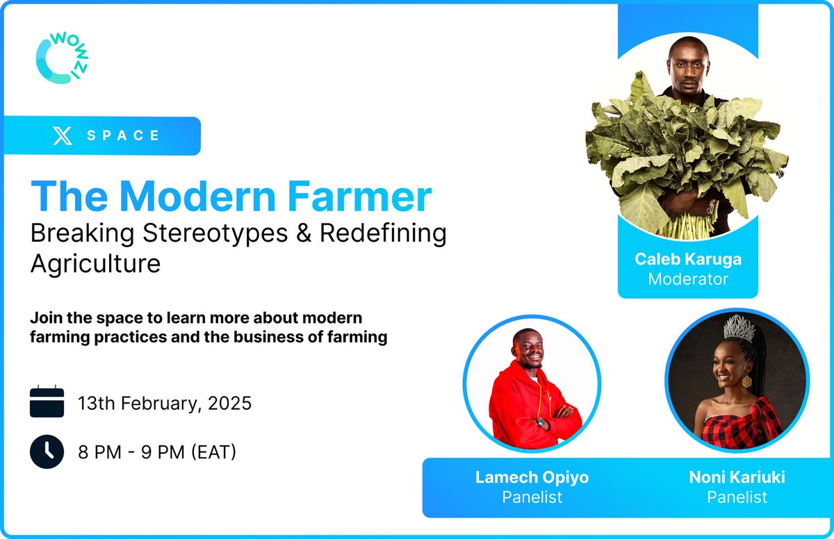 dennoh_178010's tweet photo. Hello people ..be with us tonight at 8PM for an exciting X Space on, Modern Farming.
You don’t need acres of land to experience the joy of farming. Small steps can lead to big rewards.
 Don't be left out.
 #MyFarmExperience #FarmWithJoy #AgriInspired https://t.co/Jyab06o5FH