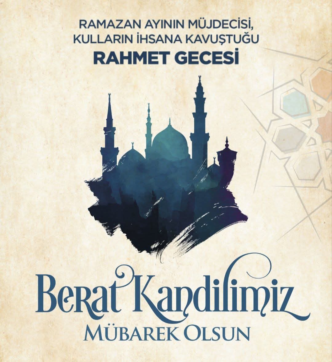 Bu mübarek gecede gönüllerimiz birlik, dualarımız kabul olsun. Berat Kandilimiz hayırlara vesile olsun