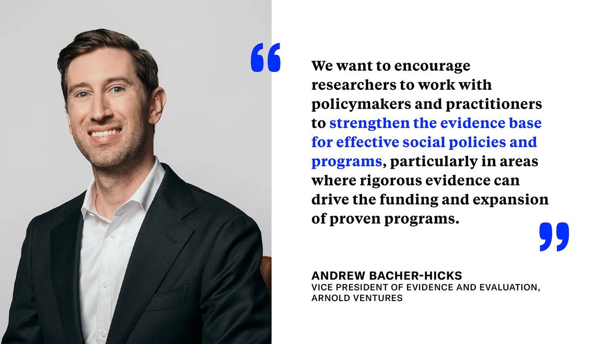 Arnold Ventures (@arnold_ventures) on Twitter photo Want to learn more about AV's two research requests for proposals? Read our Q&A with the Evidence and Evaluation team's <a href="/abacherhicks/">Andrew Bacher-Hicks</a>: bit.ly/3WXRrcy Want to learn more about AV's two research requests for proposals? Read our Q&A with the Evidence and Evaluation team's <a href="/abacherhicks/">Andrew Bacher-Hicks</a>: bit.ly/3WXRrcy