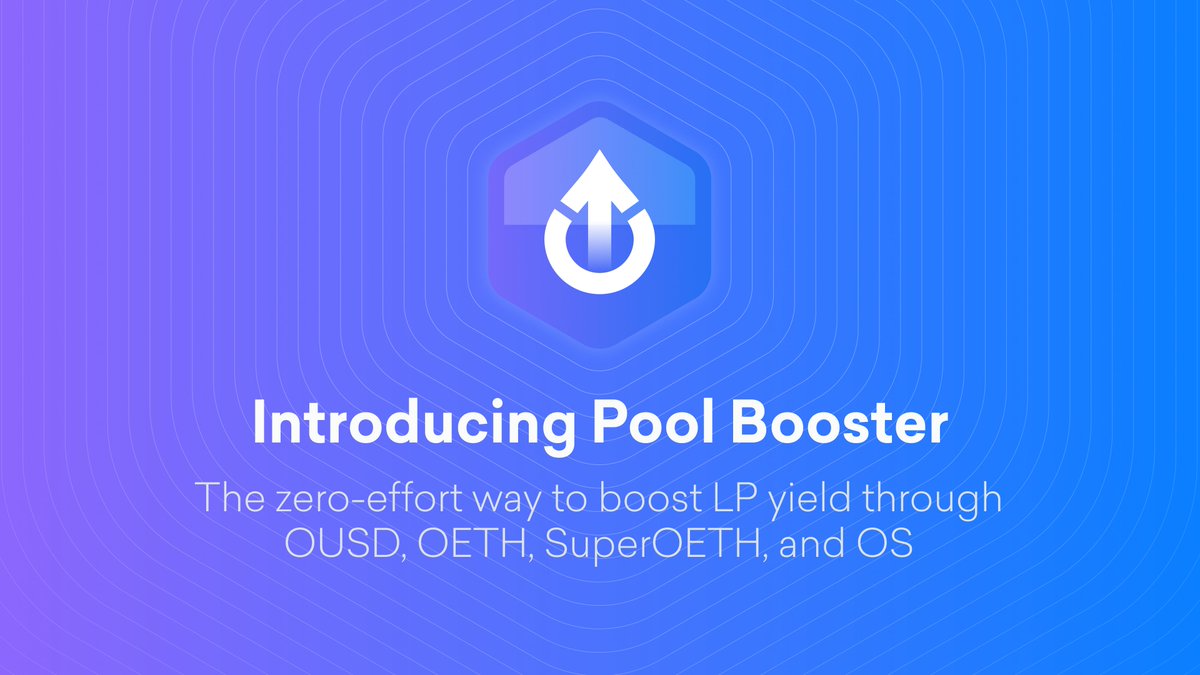 OriginProtocol's tweet photo. Pool Booster maximizes AMM efficiency by turning yield into liquidity incentives. ♻️

Protocols can now direct yield from OETH, Super OETH, OS, and OUSD into LP incentives — improving AMM liquidity and LP rewards passively.

Now live on @SwapXFi, @Scaleonbase & @CurveFinance. (1/5) 🧵