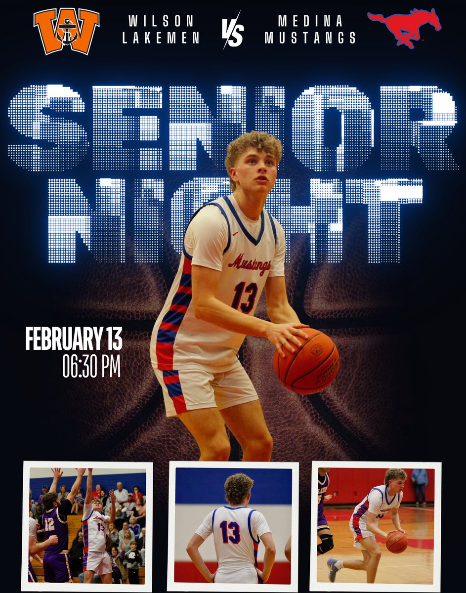 MustangsBBall_'s tweet image. 🐴🏀SENIOR NIGHT!! 🔵🔴
Come out and support the squad in our last game of the regular season as we honor the seniors for their time and comittment put into their careers!
📍- Medina HS
⏰- 5/6:30 JV/V
Senior ceremony will be held immediately following the JV game.