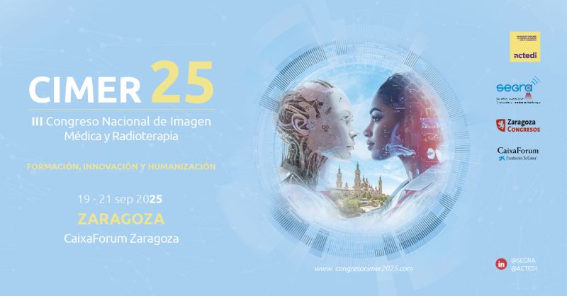 📢 ¡Llega #CIMER25! El evento clave de #Radiología
📍 CaixaForum Zaragoza 
🗓️ 19-21 sept. 2025.

Un punto de encuentro esencial para aprender, compartir e innovar con los mejores expertos y la tecnología más avanzada.

🔗 congresocimer2025.com

#ImagenMédica #TSID #Radiographer
