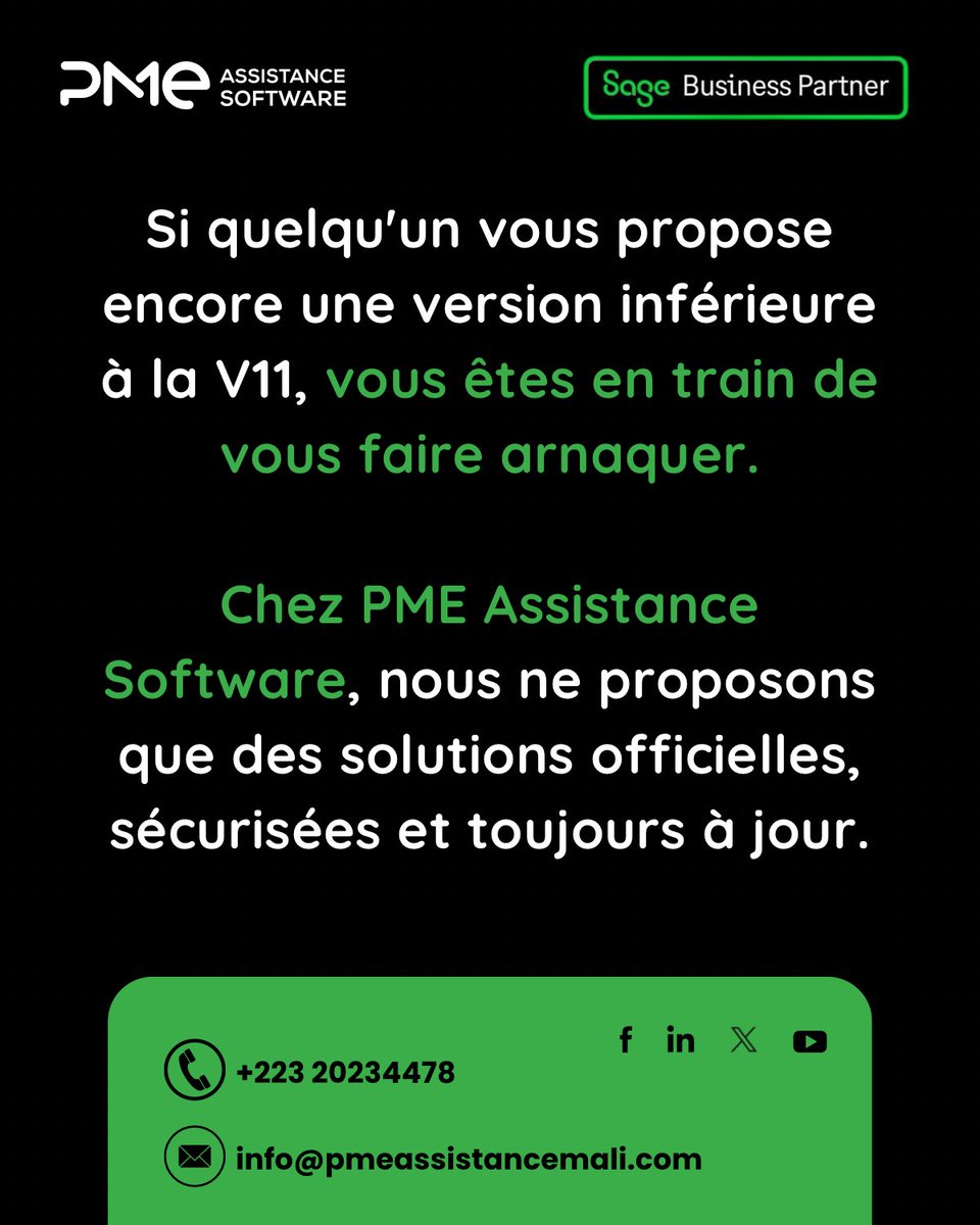 PMEAssistance's tweet photo. La Version 11 ⚙️ de #Sage est arrivée ! 🚀

La dernière mise à jour pour une ☑️ performance optimale et une 🔒 sécurité renforcée.

PME Assistance Software, partenaire certifié de Sage depuis 1995, nous vous offrons des 💡solutions innovantes, officielles et toujours à jour⚙️ https://t.co/UuBdXbwumG