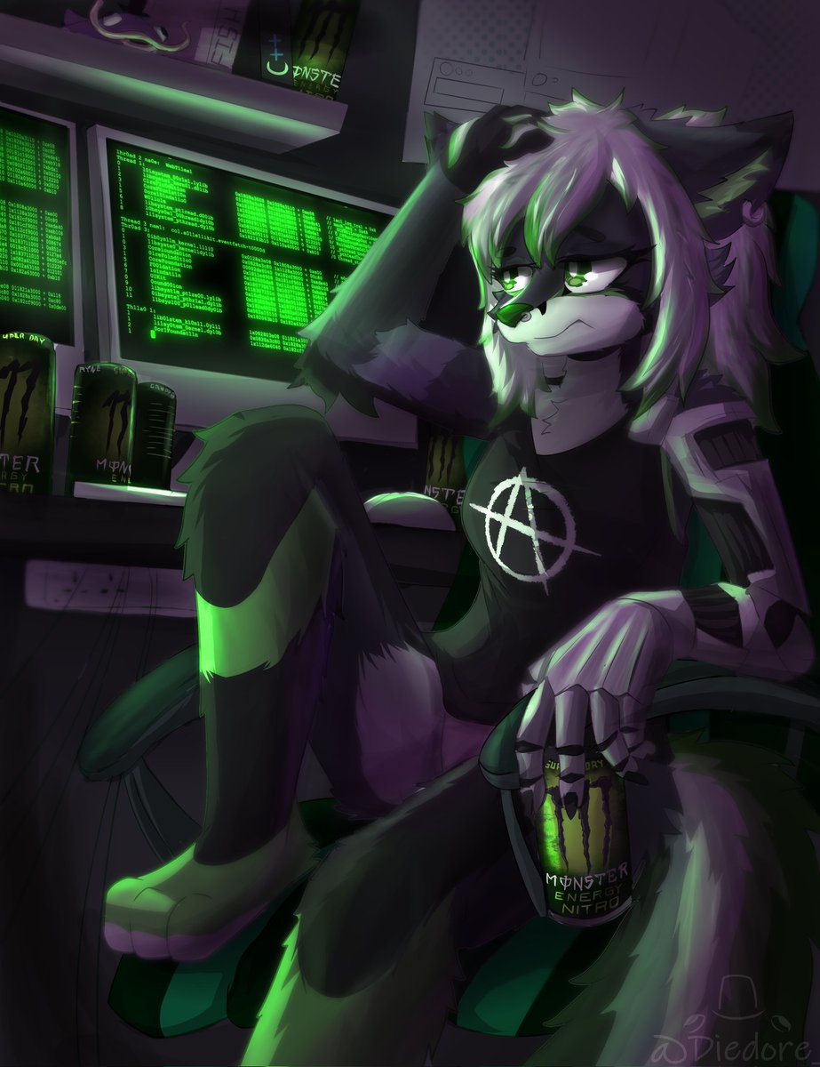 🖥🟩Uuuh... Numbers...🟩🖥

Art comission for Vulpino 

#furryart 

🐟