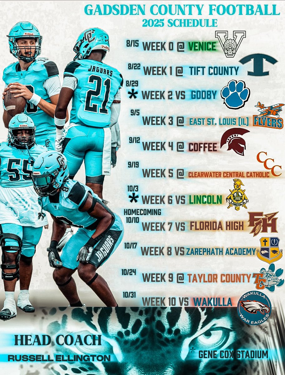 Russell Ellington (@russellellingt4) on Twitter photo 2025 Gadsden County Varsity Football Schedule 🐆🐆!! #Finish #PlaySomebody #AllIN <a href="/Andy_Villamarzo/">Andy Villamarzo</a> <a href="/FlaHSFootball/">FloridaHSFootball.com</a> <a href="/HSFBamerica/">High School Football America</a> <a href="/AlisonPosey14/">Alison Posey</a> <a href="/__liamrooney/">Liam Rooney</a> <a href="/4quartersonline/">4Quartersonline</a> <a href="/Prep_Gridiron/">Prep Gridiron Logistics</a> <a href="/xixnyne/">calvin wilson</a> <a href="/harrison2121/">Harrison Smith Jr</a> 2025 Gadsden County Varsity Football Schedule 🐆🐆!! #Finish #PlaySomebody #AllIN <a href="/Andy_Villamarzo/">Andy Villamarzo</a> <a href="/FlaHSFootball/">FloridaHSFootball.com</a> <a href="/HSFBamerica/">High School Football America</a> <a href="/AlisonPosey14/">Alison Posey</a> <a href="/__liamrooney/">Liam Rooney</a> <a href="/4quartersonline/">4Quartersonline</a> <a href="/Prep_Gridiron/">Prep Gridiron Logistics</a> <a href="/xixnyne/">calvin wilson</a> <a href="/harrison2121/">Harrison Smith Jr</a>