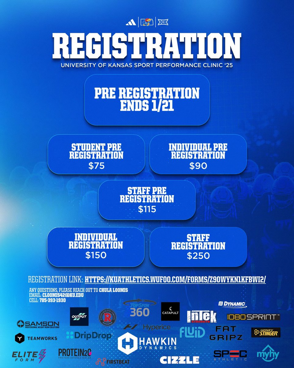 📢HS Coaches we are offering multiple professional development opportunities to help you and your program! Let’s get better together! 🔵🔴 ROCK CHALK!