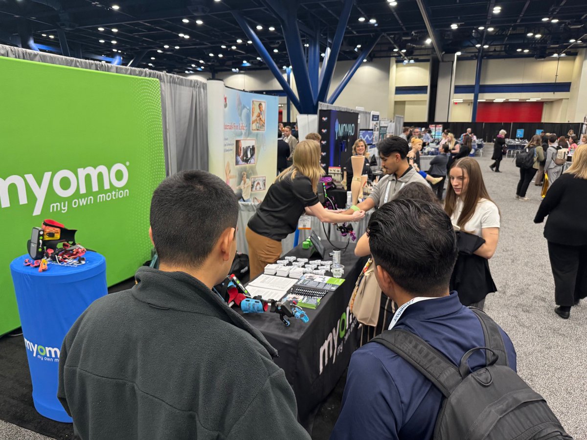 Excited to exhibit at the 2025 #APTACSM in Houston, TX! 🙌 Visit booth 1024 to explore myoelectric arm orthoses and how we’re enhancing assistive tech for patient outcomes with #MyoPro! More at myomo.com 🦾
