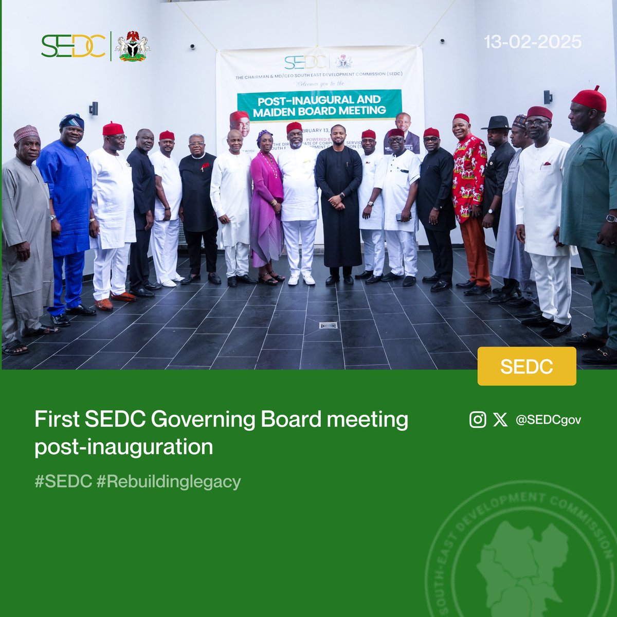 SEDCgov's tweet photo. Today, the 18-member SEDC Governing Board met for the first time post-inauguration.

The board adopted a clear target: to execute strategic investments that will catalyze critical sectors of the economy.

#SEDC #RebuildingLegacy #RenewedHope https://t.co/6uNKtcDn2E