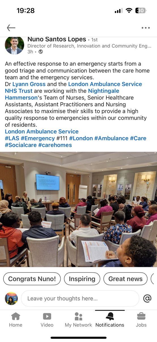 999 is not always the optimal choice.  Showcasing our #LAS care home guidance and putting it into practice with our palliative , UCR and general practice teams.  Together we make a difference to our #frail care home residents.
<a href="/Ldn_Ambulance/">London Ambulance Service</a> <a href="/NGHHammerson/">NightingaleHammerson</a> <a href="/NLondonHospice/">North London Hospice</a>