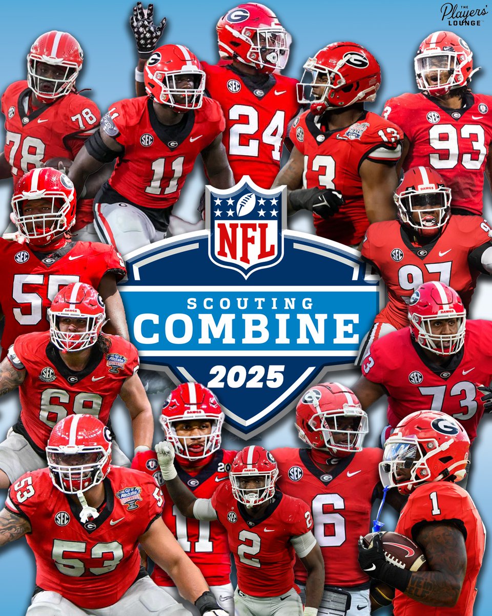 ThPlayersLounge's tweet photo. The 2025 Draft Combine invites have officially gone out! - Here are all the Dawgs who will be in Indianapolis!
Trevor Etienne, RB
Dominic Lovett, WR
Arian Smith, WR
Dylan Fairchild, IOL
Tate Ratledge, IOL
Xavier Truss, OL
Jared Wilson, C
Warren Brinson, DL
Tyrion Ingram-Dawkins, DL
Nazir Stackhouse, DL
Mykel Williams, EDGE
Smael Mondon Jr., LB
Jalon Walker, LB
Malaki Starks, S
#UGA #NFL #NFLDRAFT #COMBINE #CFB