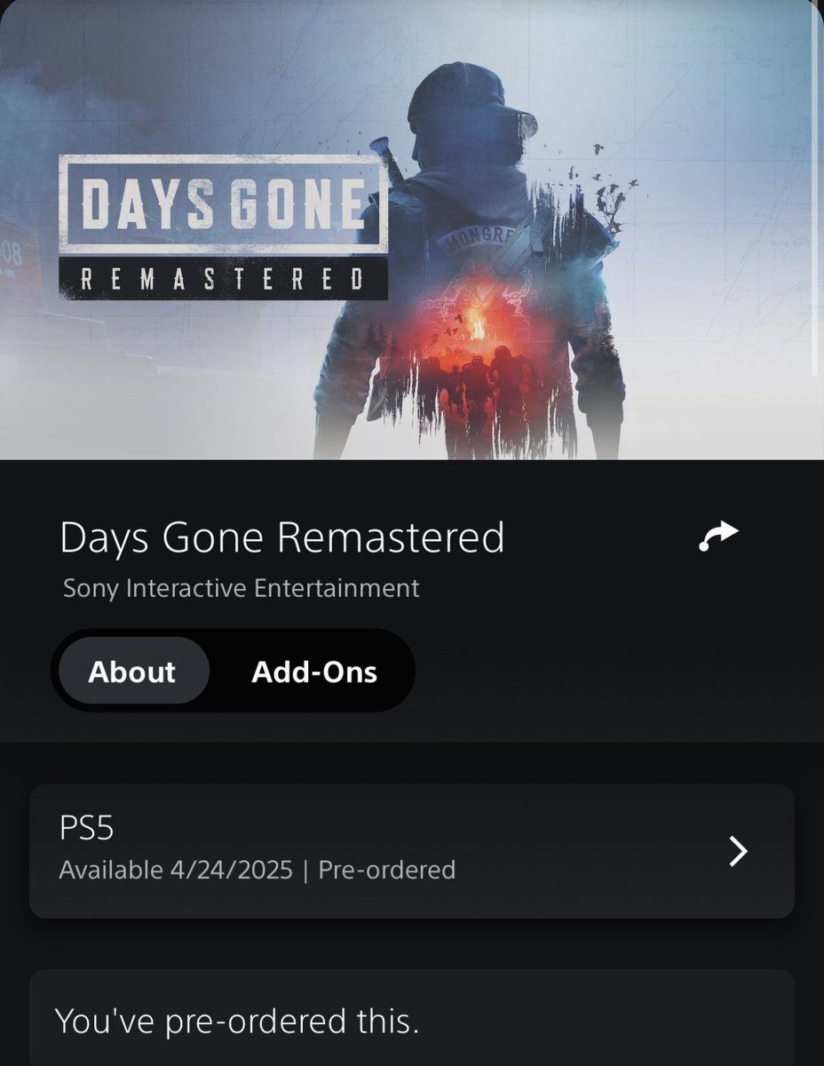 vikingdad278's tweet photo. I’m doing my part 🫡 #DaysGoneRemastered https://t.co/yhpJt0q3FZ