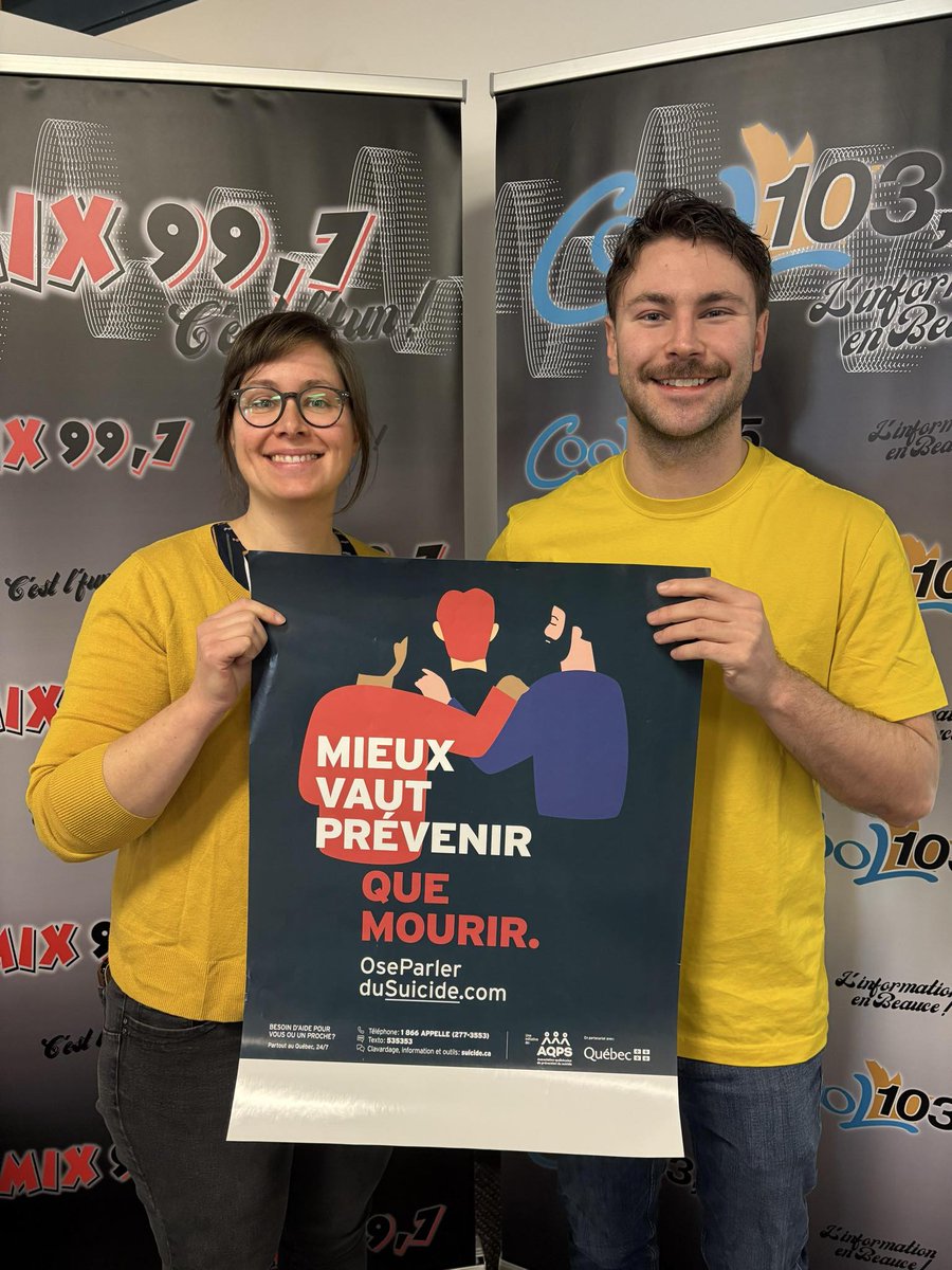 Cette année a marqué la première édition de la vague jaune en Chaudière-Appalaches, une initiative visant à sensibiliser et à mobiliser la population autour de la prévention du suicide. 
Pour en savoir plus 👉bit.ly/3EChAHj