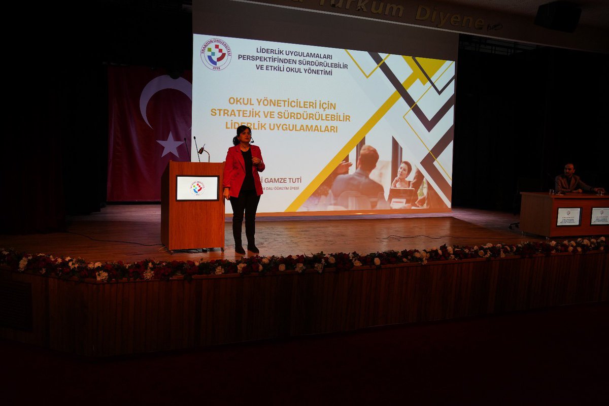 GamzeTuti's tweet photo. Fakültemiz öncülüğünde Akçaabat İlçe Milli Eğitim Müdürlüğüne bağlı kurumlarda görev yapan okul yöneticilerimizin katılımıyla, 
“Liderlik Uygulamaları Perspektifinden Sürdürülebilir ve Etkili Okul Yönetimi” konulu konferansımızı gerçekleştirdik. #FatihEğitimFakültesi https://t.co/g36gb10Lby