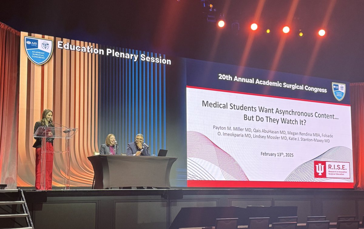 Samantha Tarras (@samtarras) on Twitter photo The second plenary presentation for IU at #ASC2025! Great job <a href="/md_payton/">Payton M. Miller, MD</a>! <a href="/IU_Surgery/">Indiana Surgery -Indiana Univ School of Medicine</a> The second plenary presentation for IU at #ASC2025! Great job <a href="/md_payton/">Payton M. Miller, MD</a>! <a href="/IU_Surgery/">Indiana Surgery -Indiana Univ School of Medicine</a>