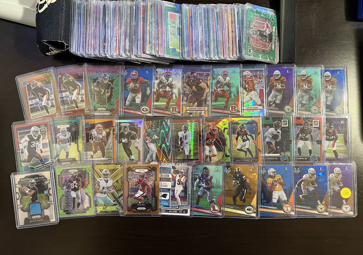 Hey everyone! I’m looking to move a large portion of my collection. It is more lower end, but nice, fun stuff. 95% of it is numbered, variation, auto, vast majority is rookies. 
The entire lot is 407 cards. I have more photos and some sample lists of comps. 
Retweet, please! 🙏