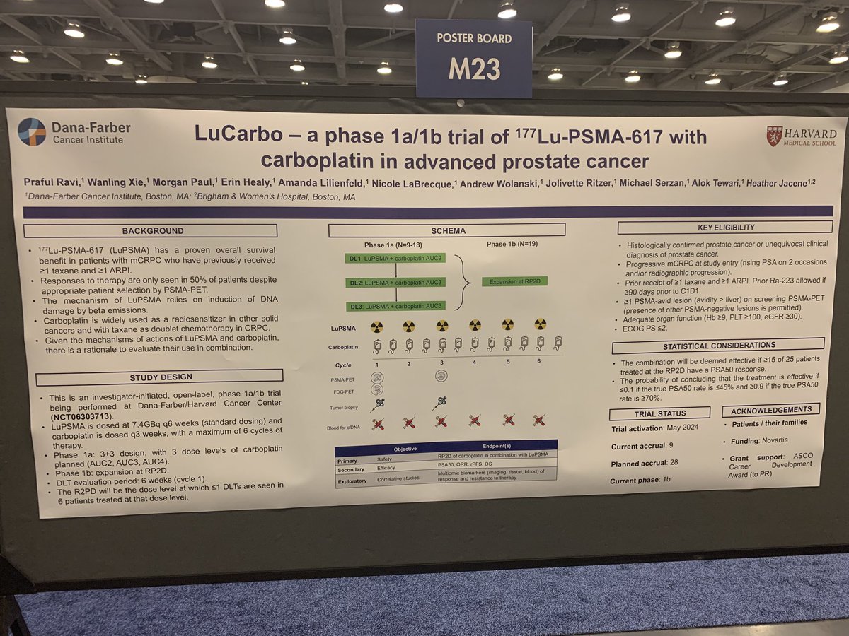 Praful Ravi (@prafulravi1) on Twitter photo Come check out our trial-in-progress poster for #LuCarbo IIT in mCRPC. Can carbo radiosensitize to LuPSMA and improve outcomes? <a href="/DanaFarber_GU/">Dana-Farber Lank Center for Genitourinary Oncology</a> <a href="/DanaFarberNews/">Dana-Farber News</a> <a href="/HJacene/">Heather Jacene</a> #GU25 Come check out our trial-in-progress poster for #LuCarbo IIT in mCRPC. Can carbo radiosensitize to LuPSMA and improve outcomes? <a href="/DanaFarber_GU/">Dana-Farber Lank Center for Genitourinary Oncology</a> <a href="/DanaFarberNews/">Dana-Farber News</a> <a href="/HJacene/">Heather Jacene</a> #GU25