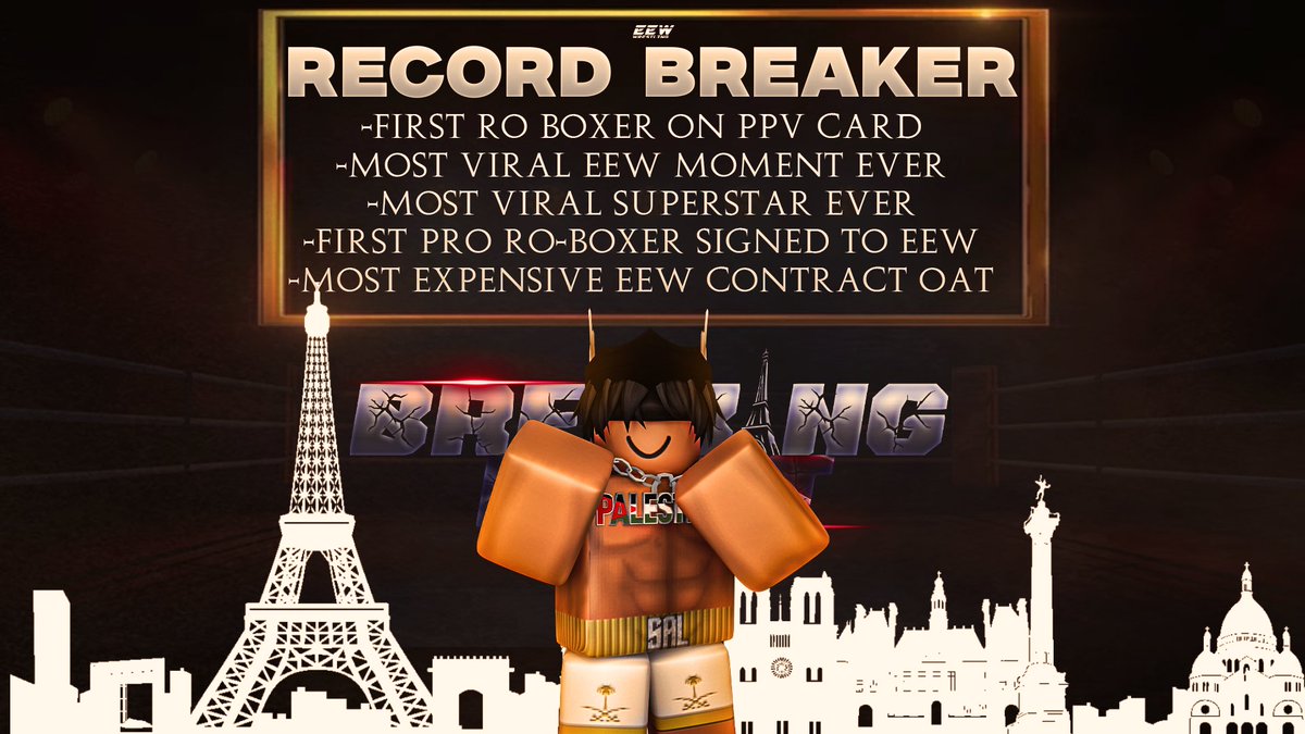 EEWMedia's tweet photo. RECORD BREAKER.
@NYCSalNYC is by far the most accomplished Record-Breaker in @EEWMedia in the span of 2 weeks!
Catch him this Saturday, #EEWBreakingPoint
THE PALESTINIAN PHANTOM ARRIVES IN #EEWParis! https://t.co/Okwoo1LQja