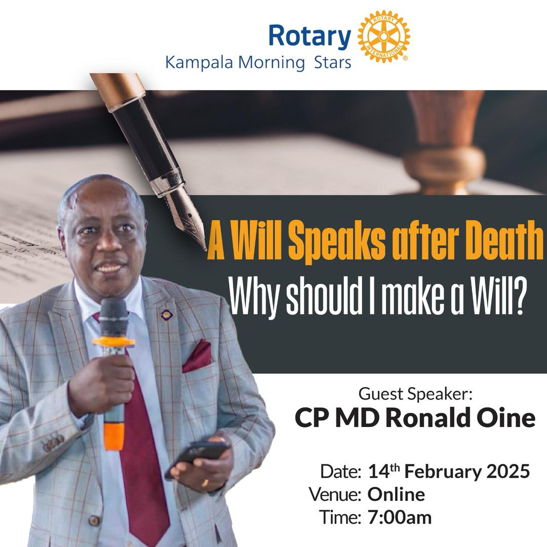Inheritance is one of the ways we pass on LOVE to our Loved ones.  As we celebrate Valentines, there is only one instrument thats speaks to our Loved ones for us when we cant speak no more - THE WILL.
Join us this Friday 14th February as we learn about
WHY SHOULD I MAKE A WILL?