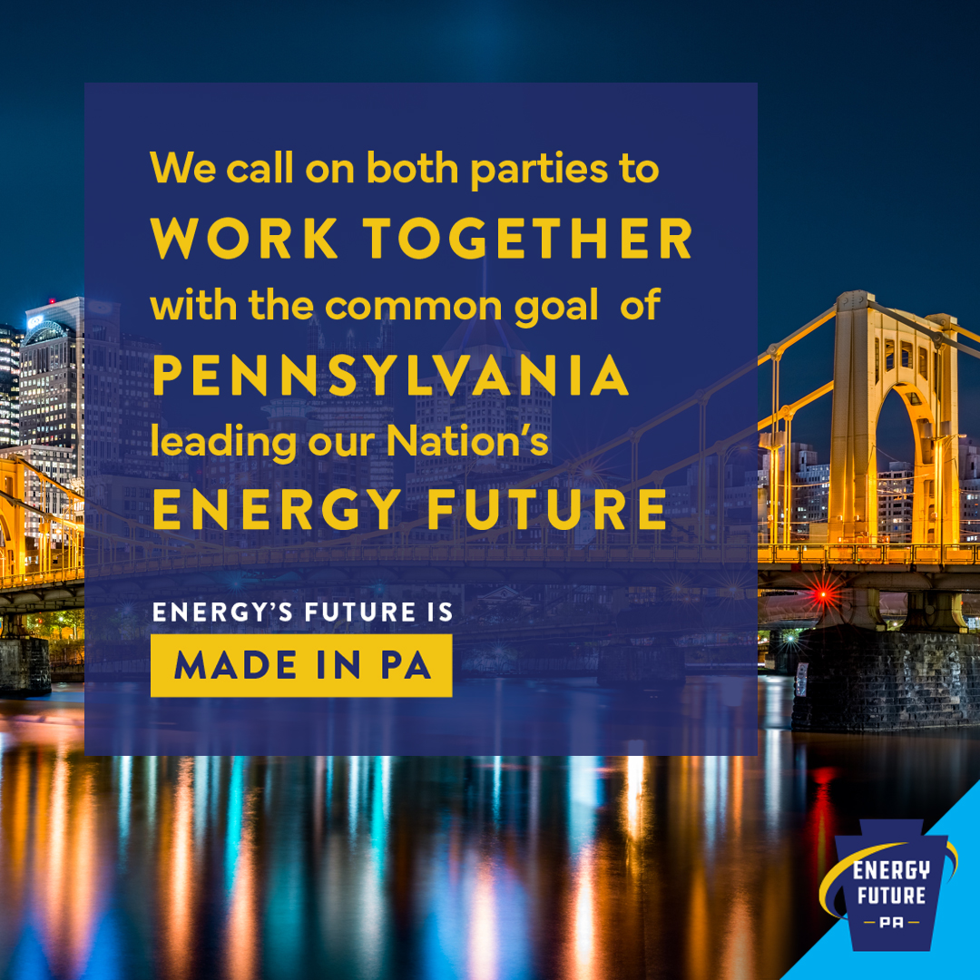 EnergyFuturePA's tweet photo. PA has a proud legacy of leadership, with its workers &amp; energy resources driving the nation’s progress. By working across party lines, we can shape an energy future that fuels PA's economy &amp; communities. 
https://t.co/27ZVQf8dCe
 
@govjoshshapiro 
#madeinPA 
#PAenergy
#PAbudget https://t.co/4N23tRE9Yv