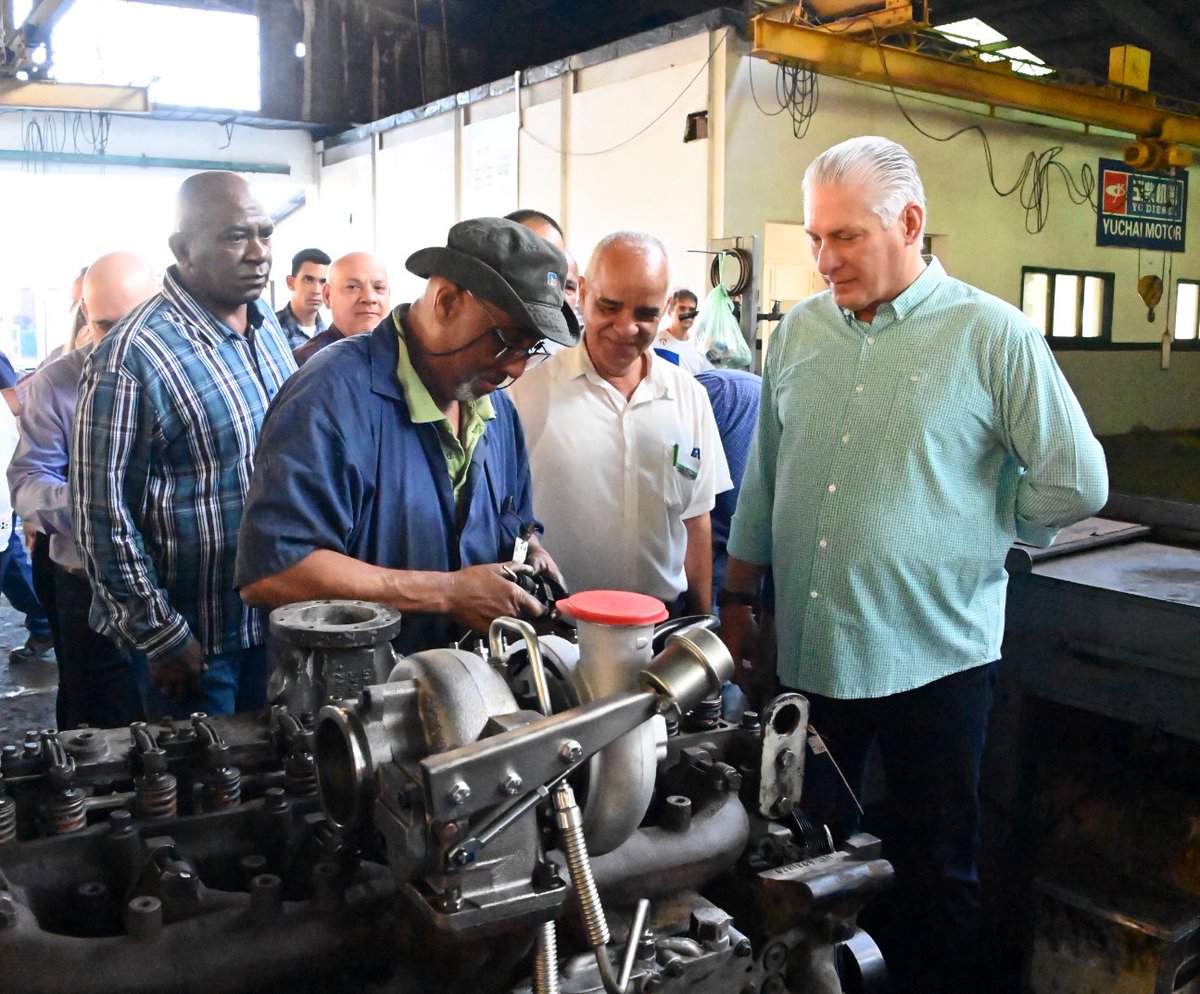 DiazCanelB's tweet photo. Hoy recorrimos varios municipios de La Habana. Visitamos empresas, instituciones sociales, entre ellas un hermoso Hogar para niños sin amparo familiar, y dos entidades del sector energético. En medio de muchas dificultades, se está trabajando duro, cada cual desde su trinchera. https://t.co/iixc2YkTbp