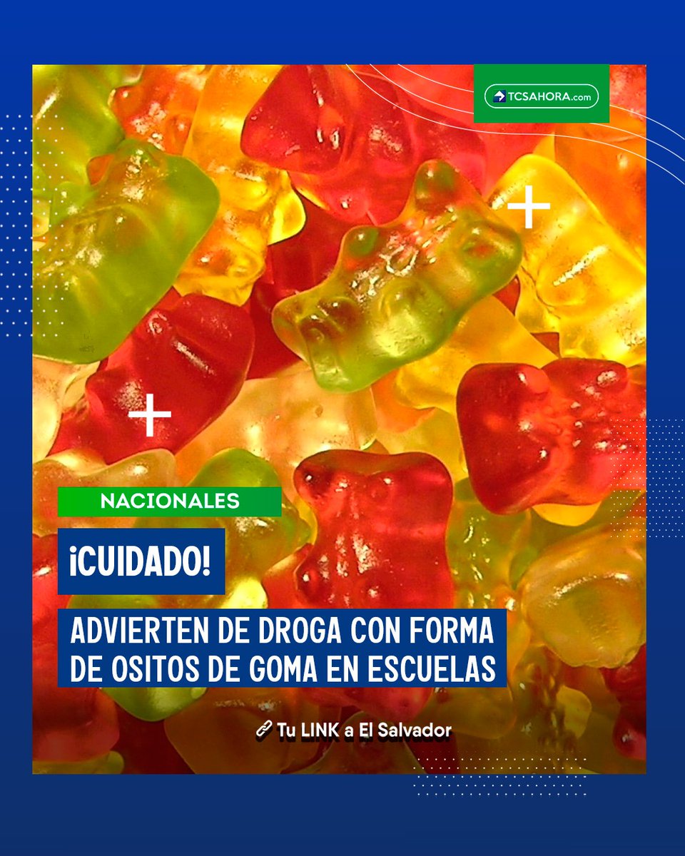 noticias4vision's tweet photo. #N4V | ¡Mucho cuidado!🧸

FOSALUD advirtió esta semana sobre la presencia de drogas, en forma de ositos de goma, que se están distribuyendo en diferentes centros educativos de El Salvador. 🏫 🇸🇻

Más detalles, aquí: 👇
https://t.co/QA34ON1ypK https://t.co/0mi6ipNohA