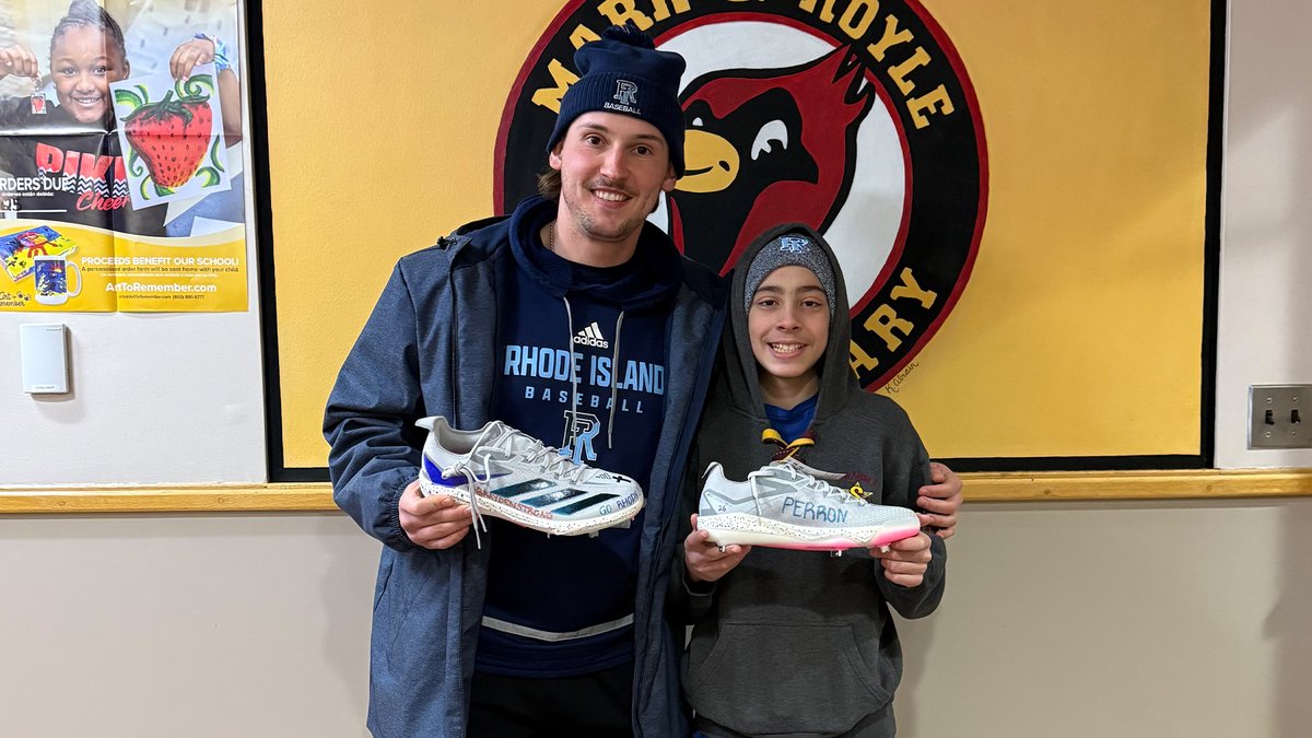 Rhody Baseball (@rhodybaseball) on Twitter photo "When I first heard Brayden's story and realized we shared the same love of baseball, I wanted to help support him in any way possible."
This year, <a href="/Perron10Daniel/">DJ Perron Jr</a> is using his cleats to honor a pediatric cancer patient from his hometown.
Meet Brayden 👉gorhody.com/news/2025/2/13… "When I first heard Brayden's story and realized we shared the same love of baseball, I wanted to help support him in any way possible."
This year, <a href="/Perron10Daniel/">DJ Perron Jr</a> is using his cleats to honor a pediatric cancer patient from his hometown.
Meet Brayden 👉gorhody.com/news/2025/2/13…