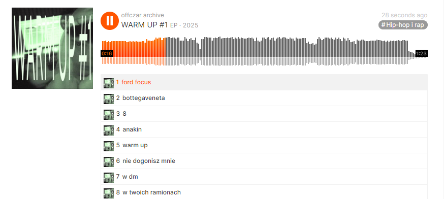 warm up #1 
pierwszy luźny warm up przed poważniejszymi rzeczami

link w kom