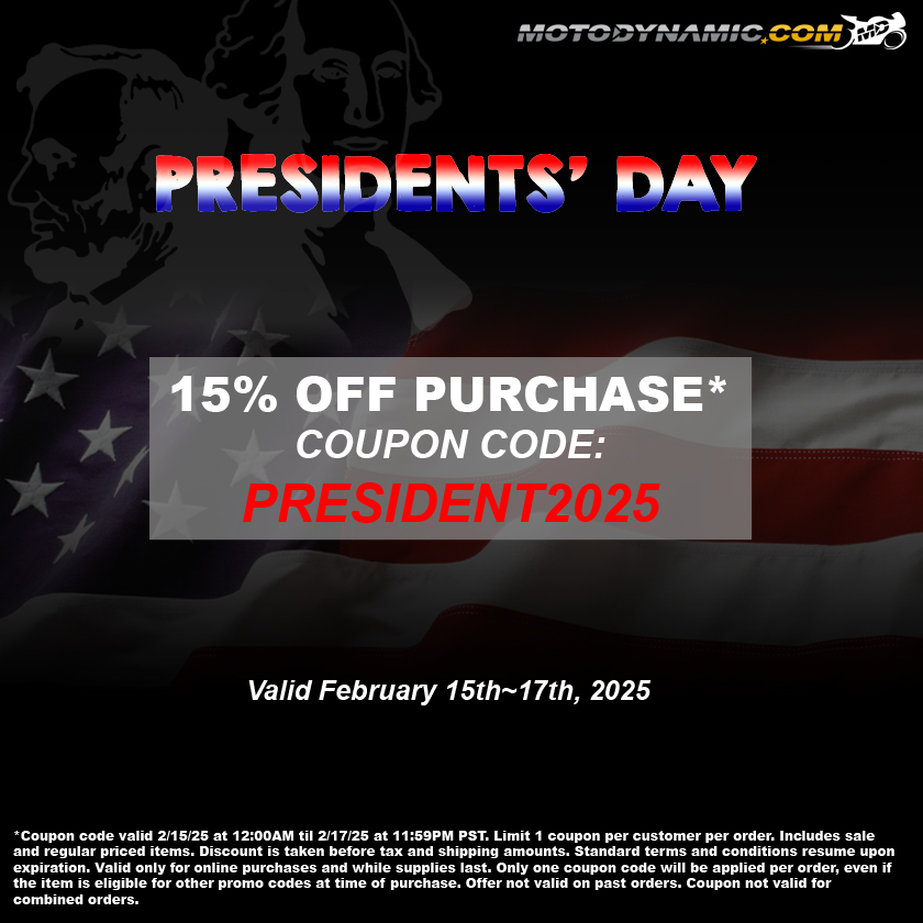 MotodynamicUSA's tweet photo. Take advantage of presidential savings this weekend! Valid 2/15-2/17 #presidentsday #motodynamic #coupon https://t.co/Imj6NhM48c