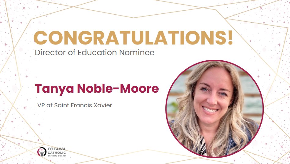 Congratulations Ms.Noble-Moore on being nominated for the 2025 Director of Education Commendation Award! Thank you for all you do for our staff and students!  #CoyouteProud #ocsbDOE #ocsb