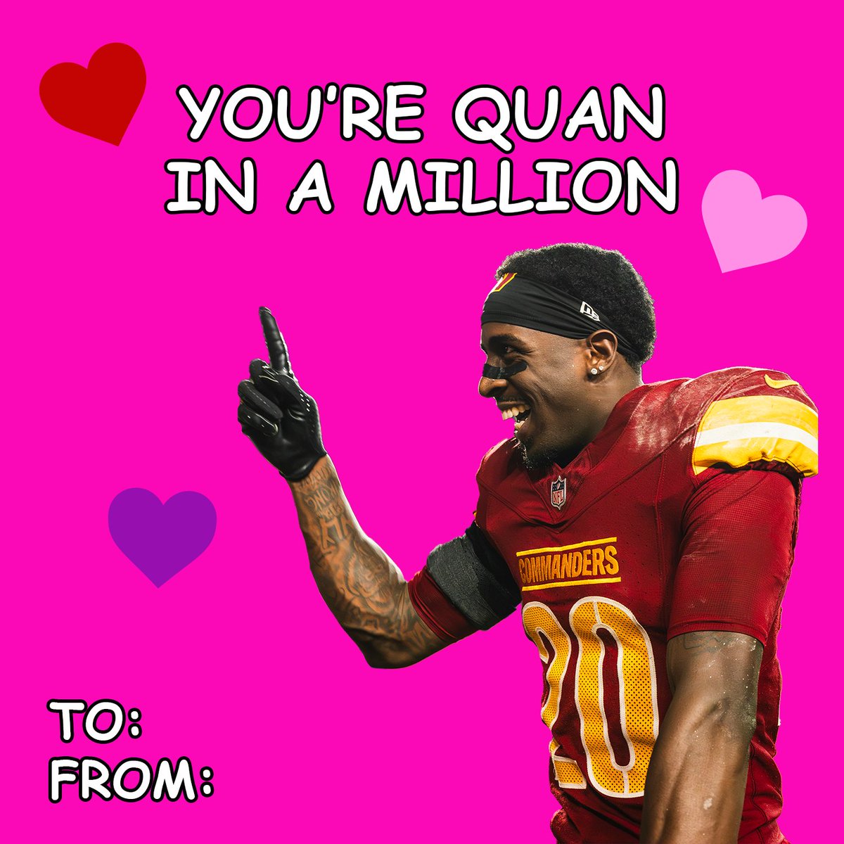 Commanders's tweet photo. Happy Valentine's Day 💝

Love, the Commanders https://t.co/VshahuiUNh