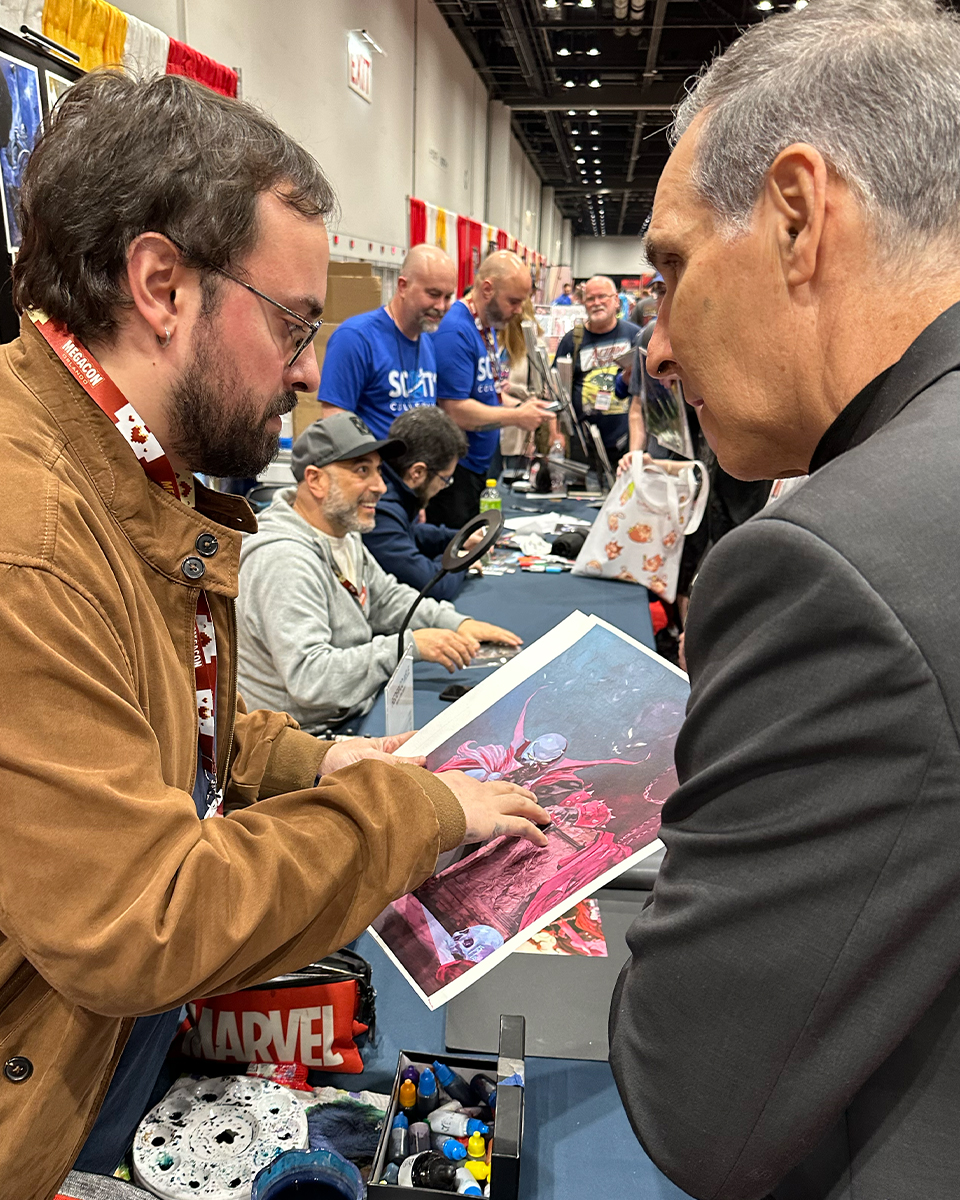 Todd_McFarlane's tweet photo. Had a GREAT time catching up with fellow BADASS artists at MEGACON Orlando!
TODD.
#spawn #megaconorlando #mco25 #megacon @MegaConOrlando @ImageComics @McFarlaneComics #ClaytonCrain #JonathanGlapion #FedeMele #BjornBarends #KhoiPham https://t.co/PPPpP9ArgE