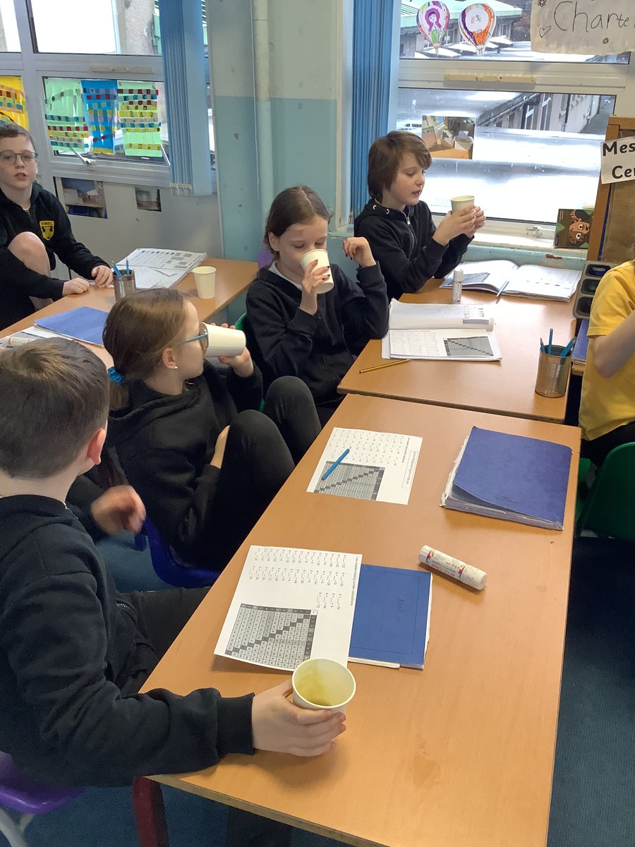 P4 were developing their instructional writing whilst enjoying a healthy Leek and Potato Soup. Article 27, the right to healthy food <a href="/Kinneil_PS/">Kinneil Primary & EYC</a> <a href="/MsGraham_KPS/">Primary4</a>