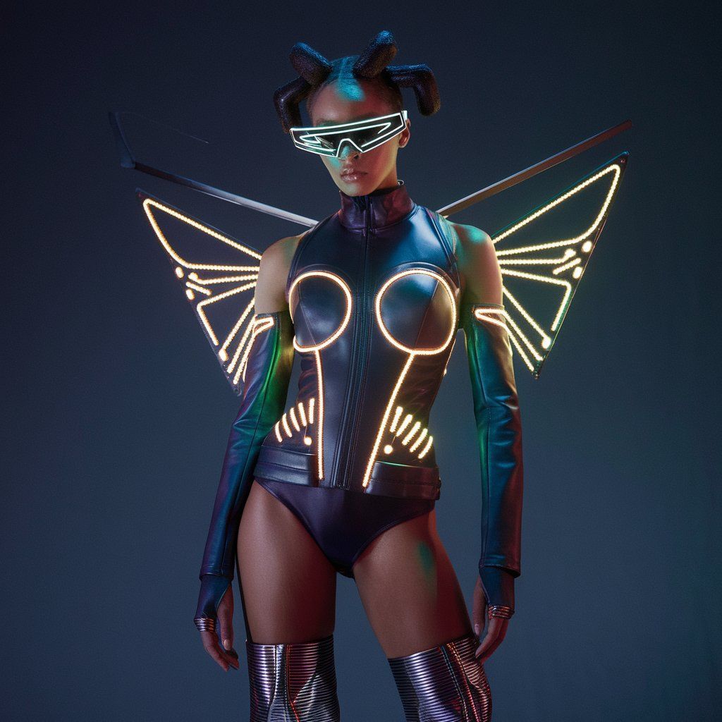BoldAndWrapped's tweet photo. The future of fashion is here. ⚡ This Afro-futuristic masterpiece takes the runway by storm—who’s ready for the next evolution of style? @nextinfashion might agree. 

#BoldAndWrapped #Fashion #Revolution #fashion #future #Netflix 2face #verydarkman #4Nations https://t.co/JoIlVDEJws