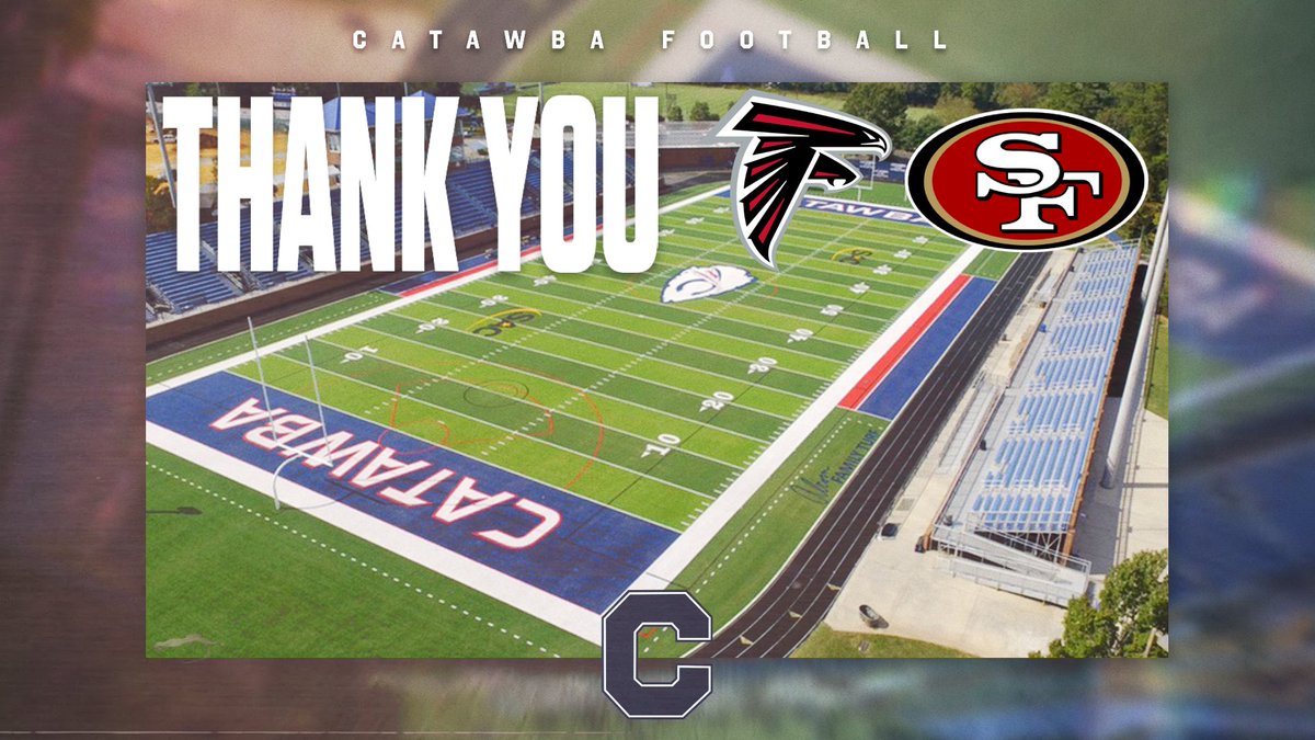 Catawba Football (@catawbafootball) on Twitter photo Thanks to the <a href="/AtlantaFalcons/">Atlanta Falcons</a> and <a href="/49ers/">San Francisco 49ers</a> for spending some time with our guys! Thanks to the <a href="/AtlantaFalcons/">Atlanta Falcons</a> and <a href="/49ers/">San Francisco 49ers</a> for spending some time with our guys!