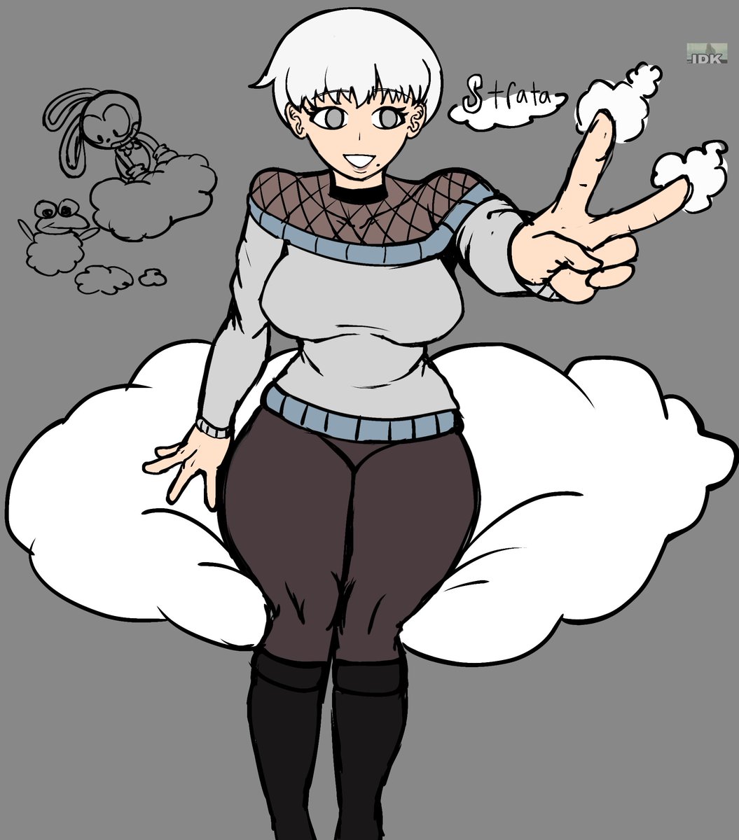 Sizzzzio's tweet photo. one of my friends inspired me to finish that random sketch and workshop a character concept

uhhh this is Shock’s sister and her name is Strata ☁️ https://t.co/qqW55KFFAW