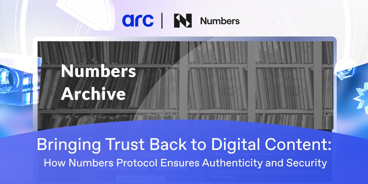 Trust in digital content matters, and ARC supports solutions that make it possible.

That’s why we stand behind Numbers Protocol, a leader in content authenticity and security.

🔹 Reuters used it to verify media coverage during the 2020 US Presidential election, ensuring every