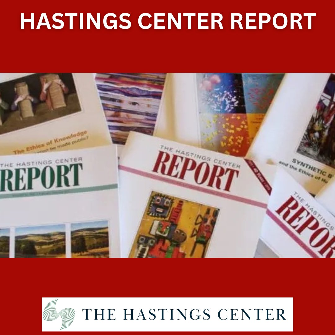 hastingscenter's tweet image. Looking for new reading material to exercise the brain?📕 🧠 🤓  Our journal, the Hastings Center Report, explores the ethical, legal and social issues in medicine, healthcare, public health and the life sciences. ✅ 

Read, bit.ly/3Ekueuv 

#Bioethics #ethicalissues