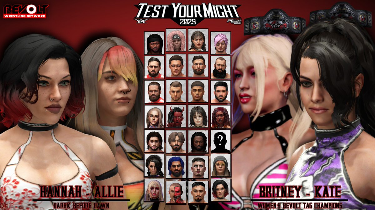 VelocityPW's tweet photo. Darhk Before Dawn get a shot at the VPW Women's Tag Titles held by Britney and Kate!

 📅date: February 22nd!
⏱ time: 12 pm PST/3pm EST
#caw #efed #wwe2k24
Partners: @PeakEPW @VelocityPW @TakedownNetwork https://t.co/Bb3E8pP3js