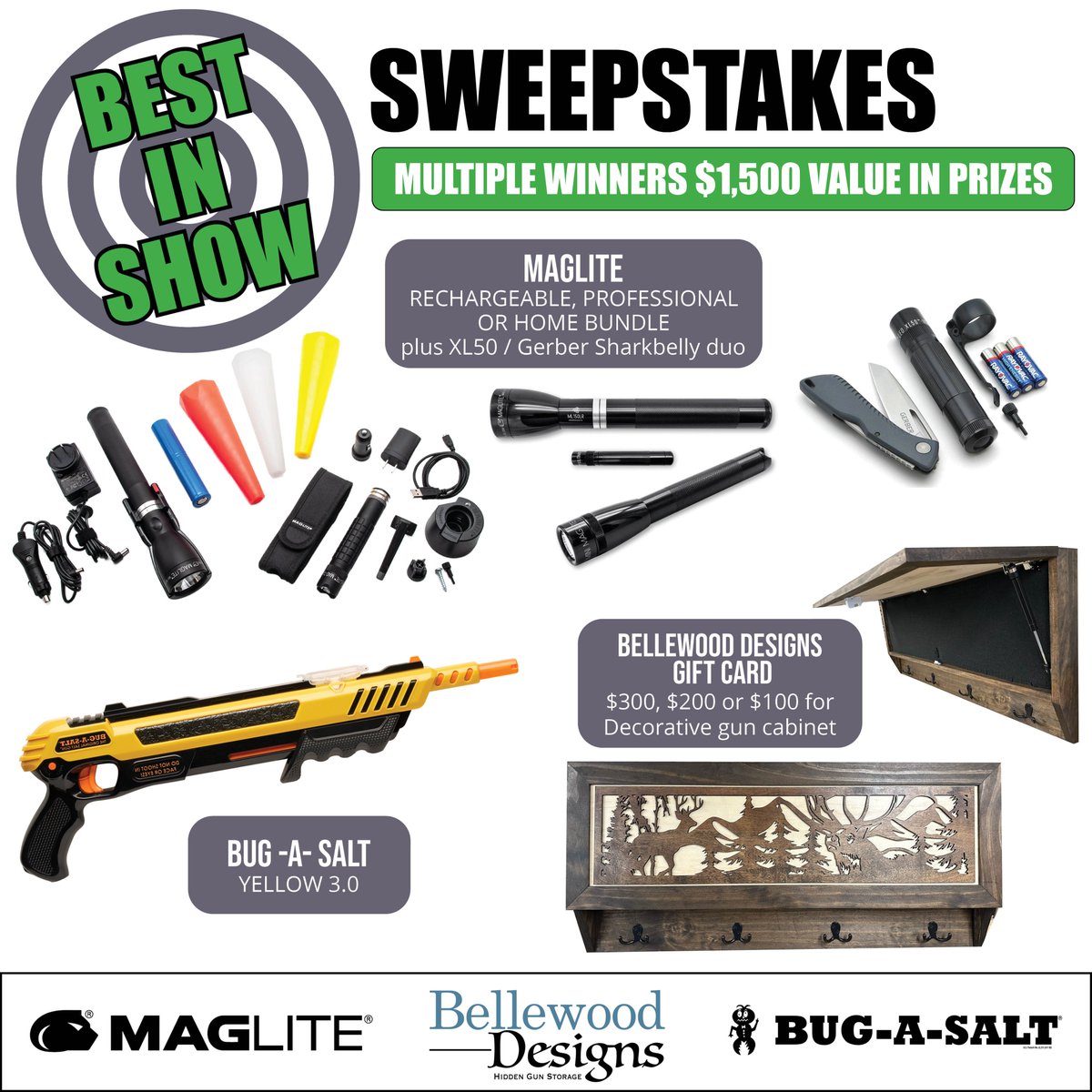 DandLPR's tweet photo. Cool new giveaway featuring some of the best finds from this year's SHOT show. @MAGLITE @bugasalt @bellewoodusa Enter at https://t.co/TimyhTnMn2 https://t.co/hfMV7ogOag