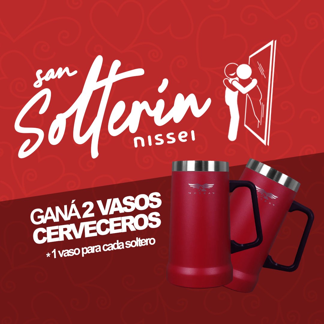 nisseiparaguay's tweet photo. Si este 14 de febrero no tenés con quién brindar, no te preocupes, nosotros te regalamos 2 vasos cerveceros para que celebres como se debe. 🍺🔥

¿Cómo participar?
1️⃣ Seguinos  @NisseiParaguay
2️⃣ Dale RT a este tuit
3️⃣ @ a tu amigo soltero

📆 Anunciamos a los ganadores el 20 de febrero. 🍻😎
