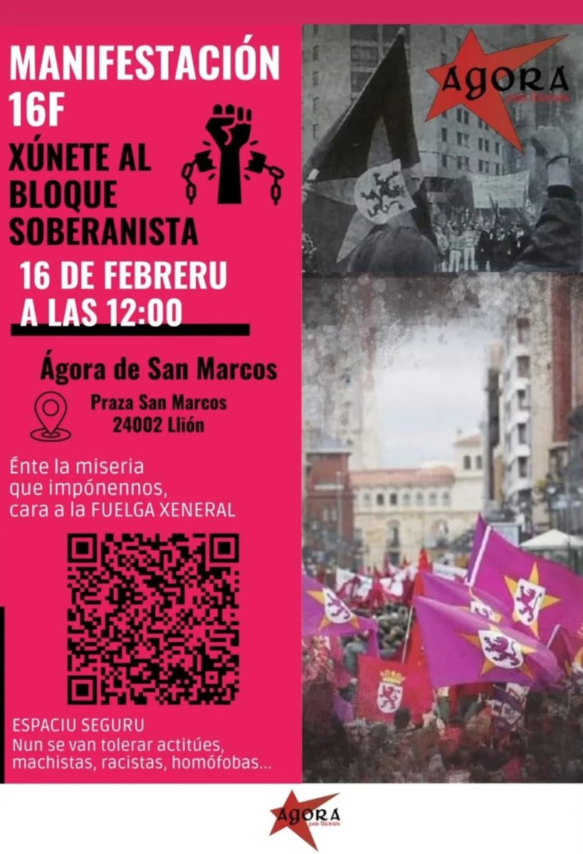 Acude a la manifestación por la autonomía del País Leonés.
Domingo 16 de febrero a las 12:00 en la plaza de San Marcos (Ciudad de León)
#bierzo #leon #zamora #salamanca