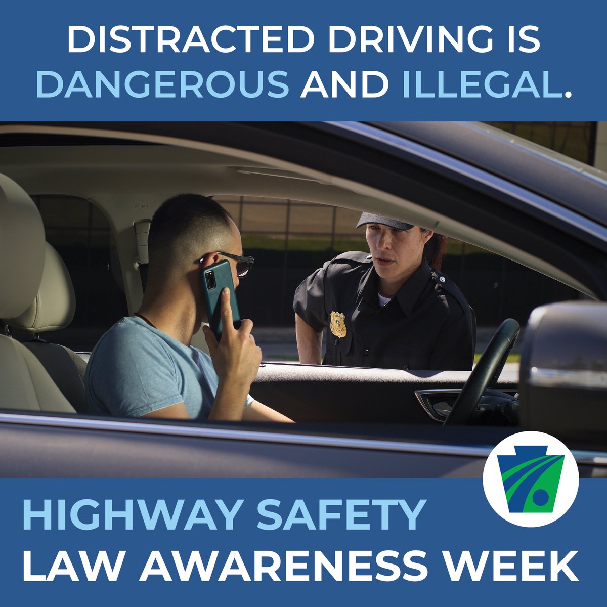 PennDOTNews's tweet photo. Signed into law by @GovernorShapiro and effective this June, Paul Miller’s Law makes it illegal to hold a mobile device while driving.
This includes dialing and answering a mobile device
— even at red lights.
More on the law here: https://t.co/hgfqogCe64.
#PALaw #BeSafePA https://t.co/5xhbn8uHTZ