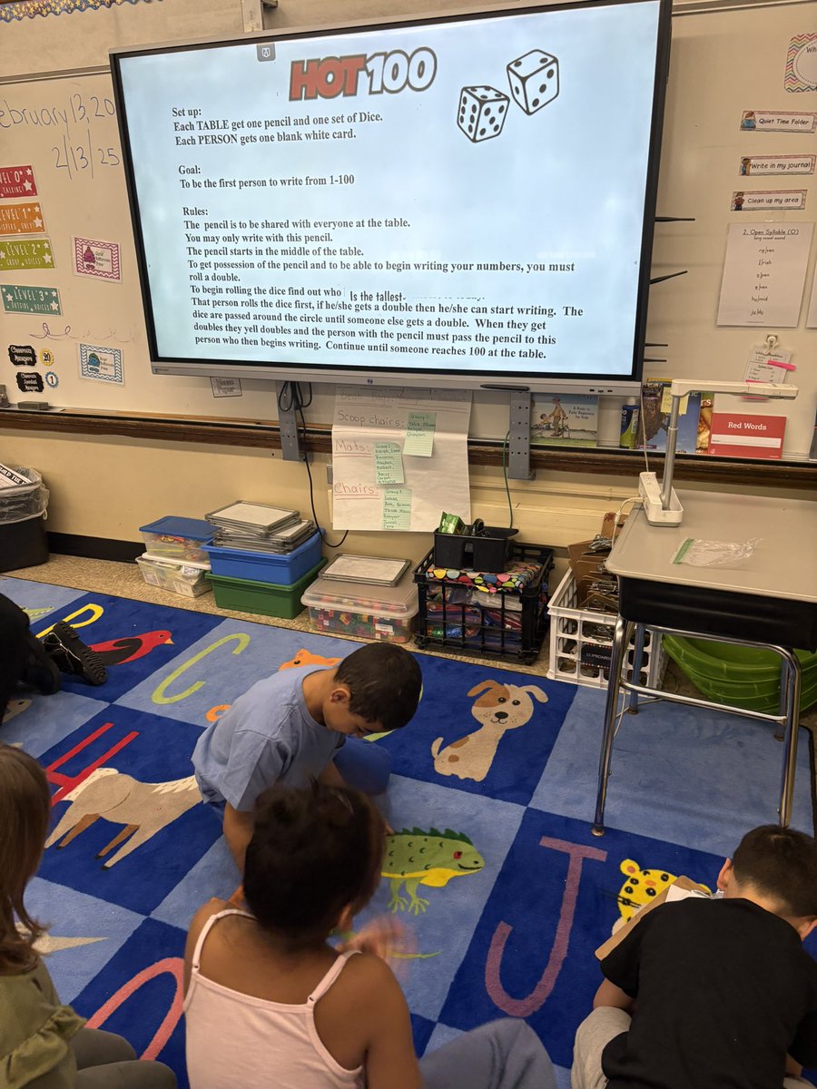 BrexMs's tweet photo. Celebrated the 100th day with some classroom tournaments of Hot 100! Thank you @abbyfriend79 for the idea! 🎲✏️🎊 @MTPSpride @NeilLeone29 @OceanAveSchool https://t.co/PZ4NNXjDpx