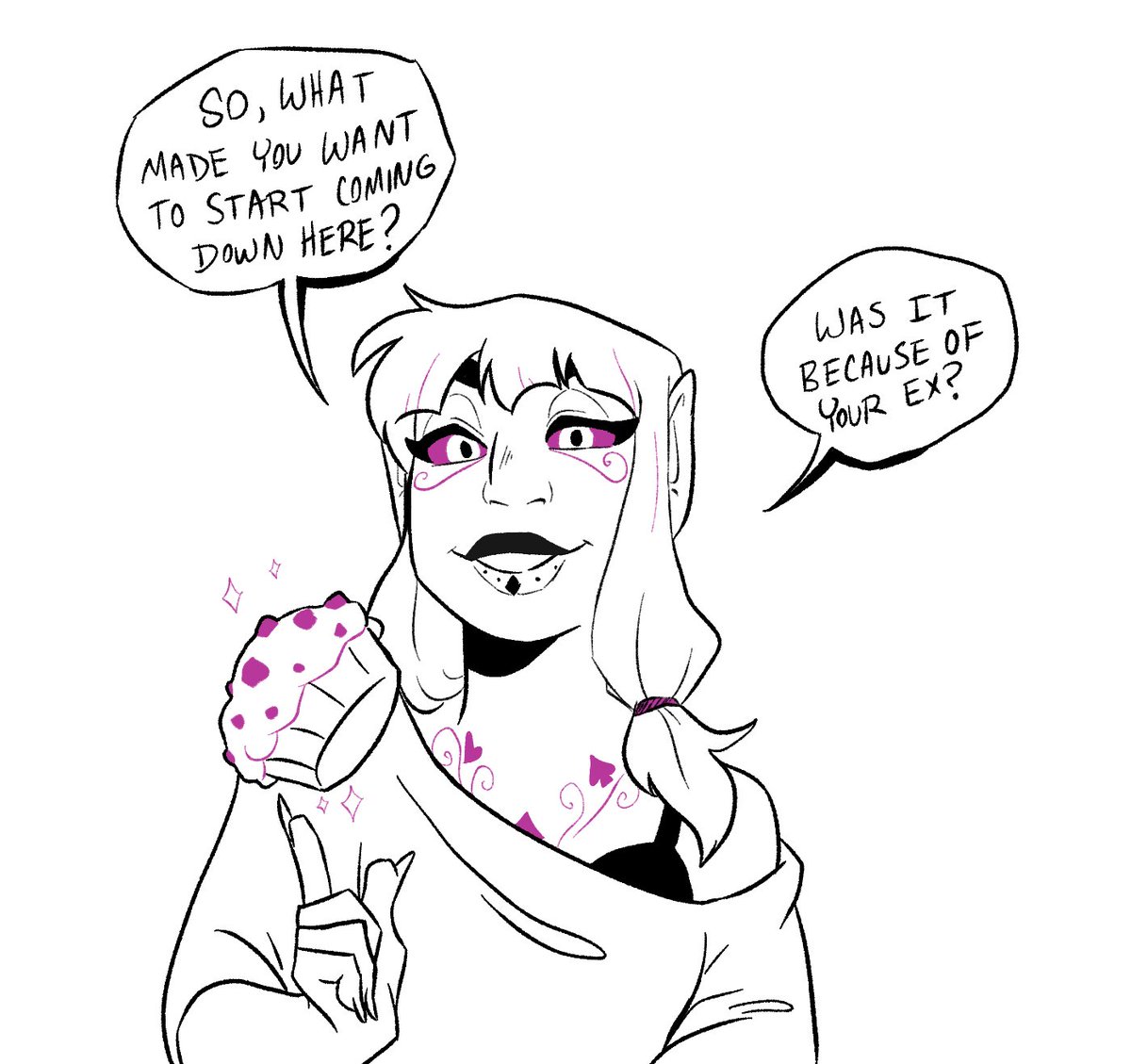Hell is nice this time of year 

Little Middleverse Virginia lore sketch comic I started a while ago 