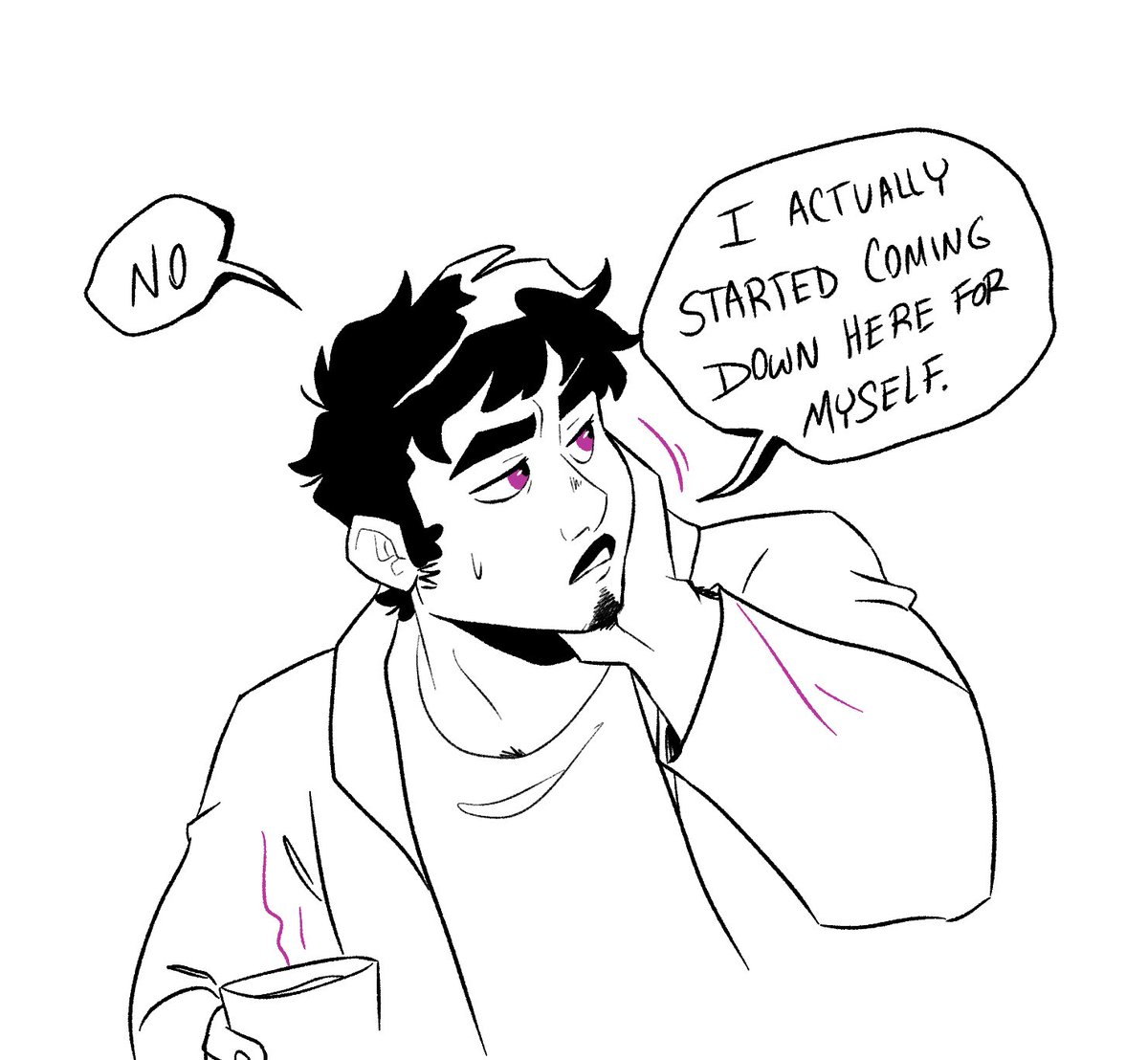 Hell is nice this time of year 

Little Middleverse Virginia lore sketch comic I started a while ago 